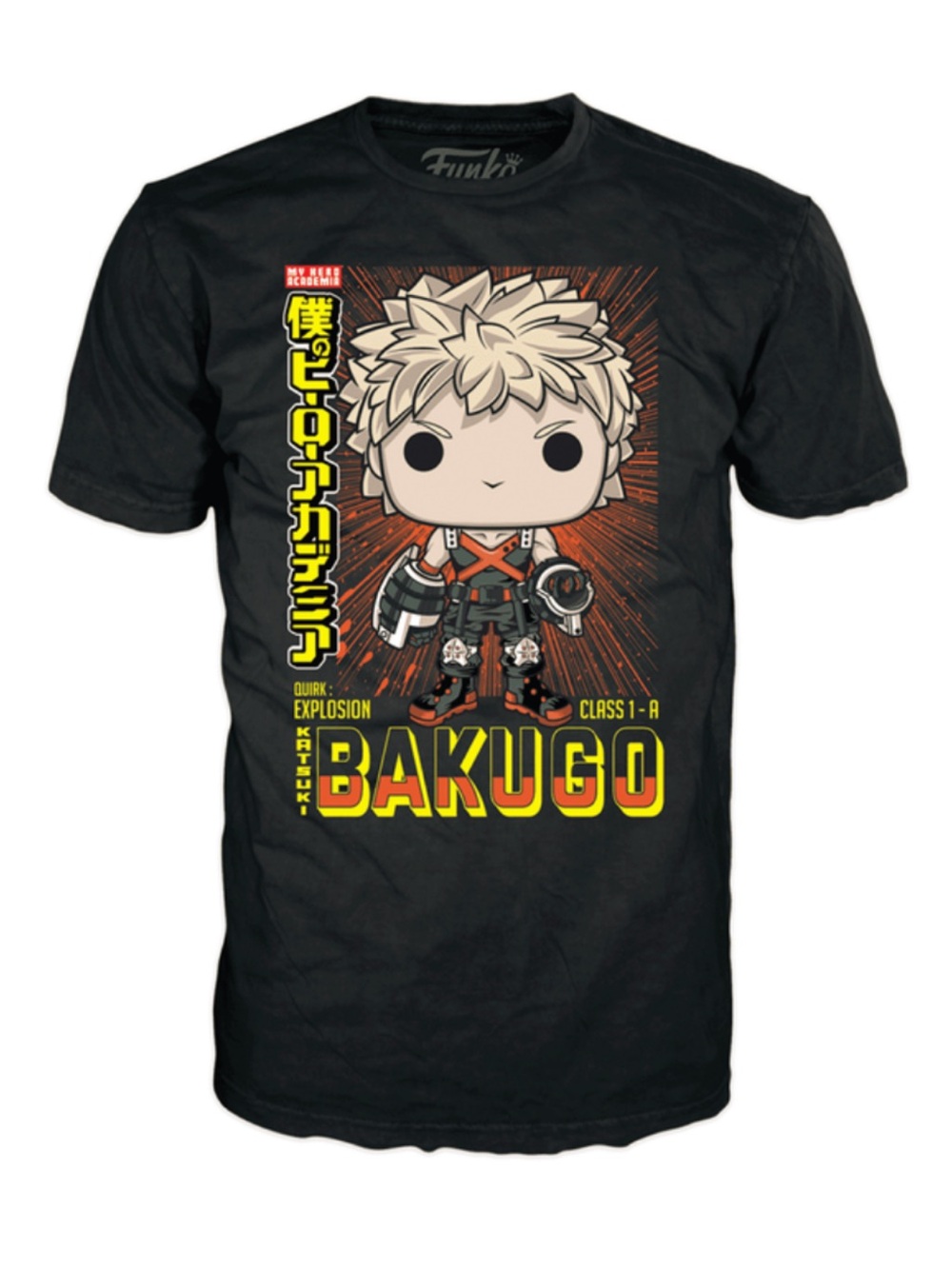 Funko My Hero Academia Bakugo Shirt Mens Black Pop - Size XL
